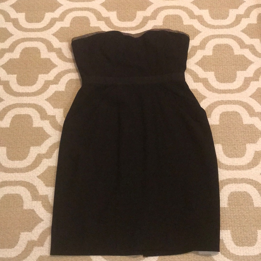BCBG Maxazria black size 0 strapless cocktail